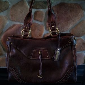 Kenneth Cole tote, brown, leather, new with tags.